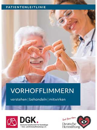 Titelbild der Patientenleitlinie Vorhofflimmern