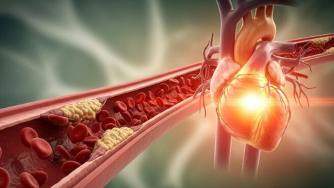 herz, illustration, blut, plaque, durchblutungsstörung